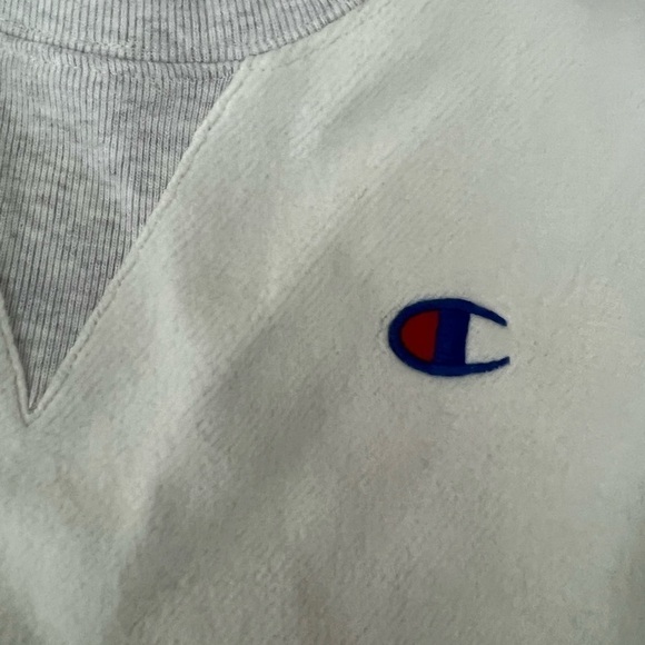 Champion reverse weave white with gray trim womens small - Picture 6 of 7